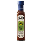 A bottle of Encona Jamaican Jerk BBQ Sauce - 142ml on a white background.